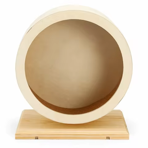 Wooden Material Hamster Wooden Silent Wheel Mute Design Durable Small Animal Exercise Wheel Sturdy H
