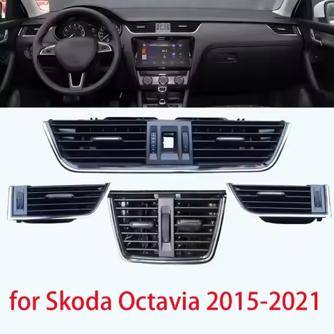 LINGJIE Front Left Right Rear Air Conditioner AC Vent Grille Assembly for Skoda Octavia 2015-2021 5E