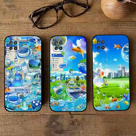 Frutiger Aero Phone Case For Samsung Galaxy S21 S22 S23 S24ULTRA S25ULTRA FE Ultra Plus5G A52S Soft 