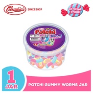 Columbia Candies Potchi Gummy Worms Candy Jar