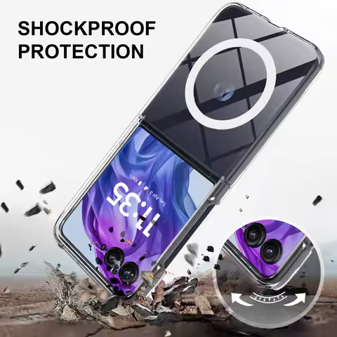 For Motorola Razr 60 50 Ultra Case Simple Transparent Acrylic Magnetic PC Back Cover For Motorola Ra