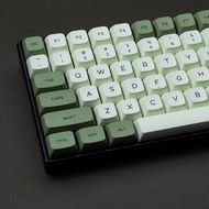 Mint Matcha Keycap Green XDA Height PBT Sublimation 124-Key Adapt Mechanical Keyboard 68/87/96