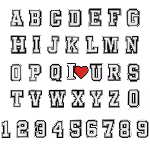 Wholesale Letters Shoe Charms for Crocs Accessories Clogs Wristbands Bracelets Decorations Boys Girl