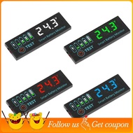 DC 7-55V Voltmeter Voltage Tester HD LED Indicator Light 3S-12S Volt Meter for Acid Battery/Lithium-