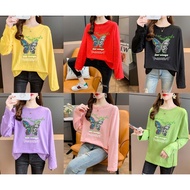 [AMYGO] Baju T Shirt Perempuan Lengan Panjang Women Long Sleeve Wanita Murah Baju T Shirt Perempuan Lengan Panjang   Blo