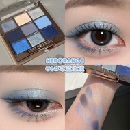 Blue Eyeshadow Palette Nine Colors Stage Makeup Beginner Friendly Summer Macaron Color Series Deep B