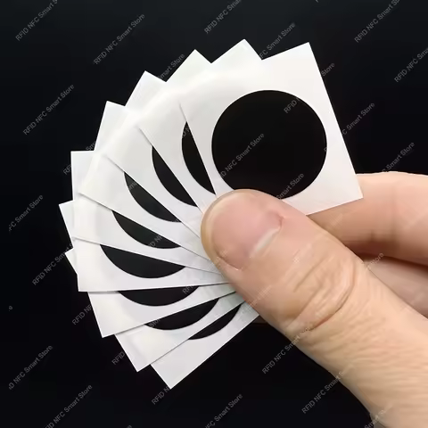 Black Ntag 215 NFC Phone Available RFID Tags Stickers Adhesive Label NFC Ntag215 Self-adhesive Tag 1