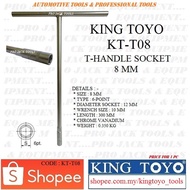 KT-T08 ~ 2025 ~ KING TOYO T-Handle Socket - 8mm