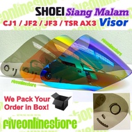 helmet Shoei Siang Malam Visor CJ1 / AX3 / V10 / JF2 J Stream Jack / JF3 J Force /TSR Original & Cop