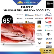 Sony Full Array LED 65 Inch 4K UHD Android TV Google TV XR-65X90J HDR Google Play Store Disney Plus Netflix Youtube 65X90J Smart TV