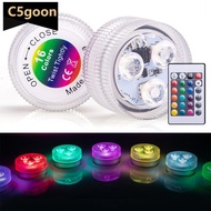 C5GOON 3 LEDs RGB Underwater Lamp Submersible Light Remote Control Garden Swimming Pool Light Aquari