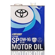 日本 豐田 TOYOTA SP 0W-16 GF-6B 最新規格 4L 日本原裝原廠機油 油電車專用 鐵桶 # 1165