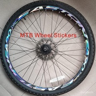 2Wheels/set Mountain Bike 26 27.5 29 inch wheel Stickers Bicycle Wheel Rim Reflective stickers Bike Decals Wheel Decora0
