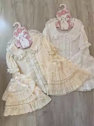 Kawaii Lolita Blouse, Detachable Hime Sleeves by CatHome