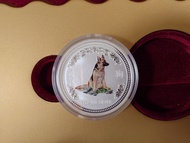 澳洲柏斯鑄幣局 2006年 狗年 1oz .999彩色銀幣