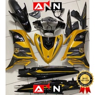 COVERSET BODYSET YAMAHA LC LC135 V6 V7 DR YELLOW EX 024 KUNING EX STRIPE TANAM CODE 024 DOCTOR EDITI