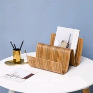 [20,000 People Collection This Brand] Wooden Storage Book Newspaper Column Magazine Column Home Crea