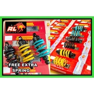 NEW MODEL 2024  * RED LEO MONOSHOCK YAMAHA LC135 & Y15ZR / Y16ZR SHOCK ABSORBER ADJUSTABLE 200mm 208