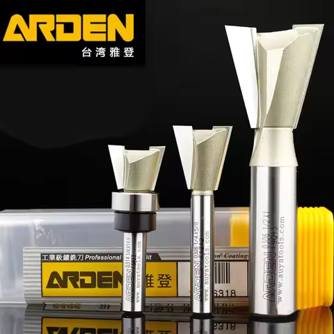 ARDEN Dovetail Router Bit Tool Woodworking Carbide Tenon Groove Milling Cutter Wood Drawer Cabinet C
