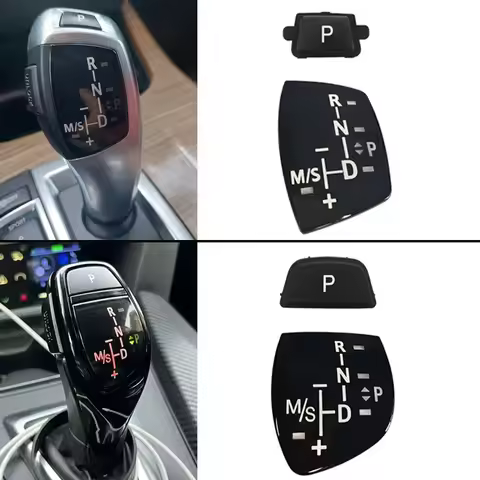 Car Gear Shift Knob Panel Sticket&P button Replace Fit For BMW 1 2 3 4 5 7 Series F10 F11 F01 F02 X1