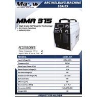 MASW MMA 315 IGBT INVERTER ARC WELDING MACHINE 315AMP 19.7KVA 4.0MM ELECTRODE
