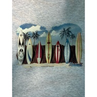 Gray Vintage T-Shirt With View Pattern Upper And Lower Double Seams No Side MADE IN EL SALVADOR Labe