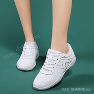 Fitness Dancing Shoes Competitive Aerobic Shoes Cheerleading Training Shoes Men and Women White Race