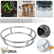ANXSUN3 Cauldron, Bold Stainless Steel Pot Storage Rack,  Rotundity Bilayer Wok Stand Kitchen