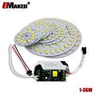 1set Led Pcbdimmable Driver Smd 5730 Lights Source Lamp Panel 3w 5w 7w 12w 15w 18w Aluminum Plate For Led Bulb Downlight Diy