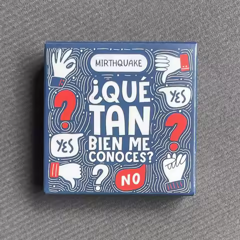Mini Spanish Game Cards-Bien Me Conoces?After Dinner Amusements Board Game Travel Party Game Enterta