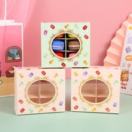 Macaron Packaging Box Baking Packaging Box Drawer Style Window 6 Pieces Chocolate Biscuit Packaging 