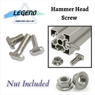 M5 M6 M8 Hammer Head Screw For Aluminium Profile 4040 / 4080 / 4545 / 4590