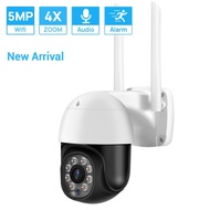 【TokTik Hot Style】 ♘Hamrol 5MP Wifi PTZ Camera H.265 4X Digital Zoom Human Detection PTZ IP Camera Outdoor 2MP Auto Trac