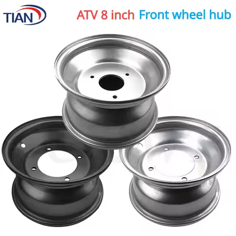 ATV 8 Inch Front Iron Wheel Hub Vacuum Rim 8x5'' for 19/21x7-8 Tire Quad Chinese Off-Road 4wheel Go-