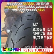 TAYAR MOTORSIKAL FKR RS168 DWI COMPOUND TUBELESS TYRE 90/80-17 | 110/70-17 | 120/70-17 (PATTERN MAXX