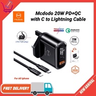 【12 Month Warranty】Mcdodo Fast Charger 20w/33w Fast Charging Adapter With Cable