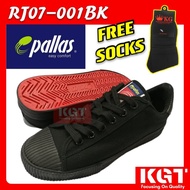 FREE SOCKS KASUT SEKOLAH PALLAS REJAM HITAM BERTALI (PALLAS RJ07-001) (PALLAS SCHOOL SHOES)