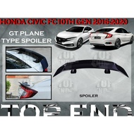 HONDA CIVIC FC FK7 10TH GENARATION 2016-2020 GT PLANE TYPE CAR SPOILER WITHOUT LAMP ABS SKIRT LIP BO