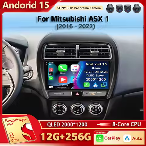 Android 15 Car Radio Multimedia Player For Mitsubishi ASX 1 2016 2017 2018 2019 2020-2022 Auto Carpl