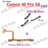 For Tecno Camon 40 Pro 5G CM7 Power Volume Switch Button Flex Cable ON OFF Side Key Buttons