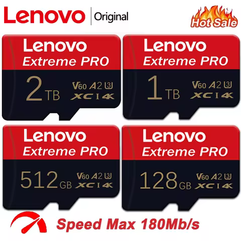 Lenovo 2TB 1TB 512GB V60 MicroSDXC 200MB/s Write Speed for 8K Video Compatible with Nintendo Switch/