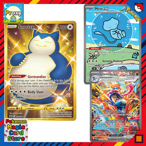 Pokemon Proxy Cards Snorlax Perrserker Giratina Calyrex King Ursaluna Ogerpon Raging Bolt Gouging Fi