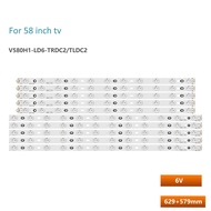 10pcs=5sets led backlight strip for Skyworth 58E560S strip Konka LED58R5500F Strip V580H1-LD6-TRDC2/