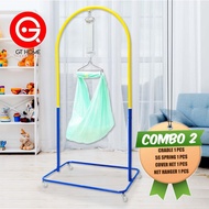 Buaian Tidur Bayi + Besi Buaian+ Jaring Set Lengkap Full Pakej Buaian Bayi / Baby Cradle Swing / Baby Spring Cot Stand