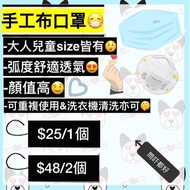 可重複使用手工布口罩（可換濾芯）