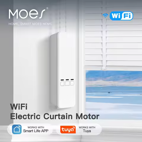 MOES Tuya WiFi Smart Motor Electric Chain Roller Blinds Shade Shutter Drive RF Remote Kit Smart Life
