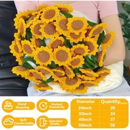 Crochet Sunflower Bouquet Blanket Handmade Flower Blankets for MotherS Day Grandma Birthday Teacher 