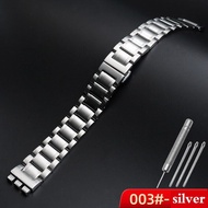 Watch Accessories For Swatch YCS YAS YGS IRONY Strap Silver Solid Stainless Steel Watchband Mens /Wo