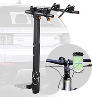 Vedouci Bicycle Car Rack Bike Hitch Rack Double Foldable Bike Carrier Rack for Cars, Trucks, SUVS and Minivans with 2'' Hitch Receiver, Bonus a Bike Phone Mount (2 Bike)