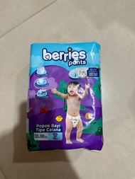 Popok Bayi Murah Berries Pants Size M34 / L30 / XL26 Popok Baby Tipe Celana Ukuran M 34 / L 30 / XL 